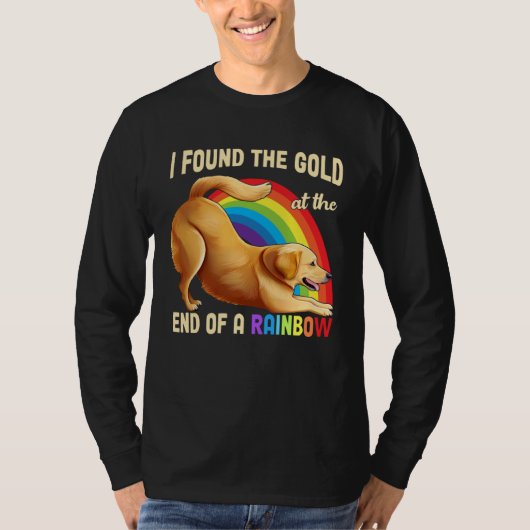 Cute Rainbow Golden Retriever  Dog I Found The Gol T-shirt (Voorkant)