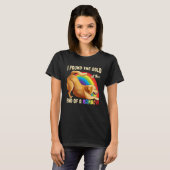 Cute Rainbow Golden Retriever  Dog I Found The Gol T-shirt (Voorkant volledig)