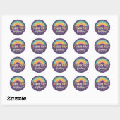 Cute Rainbow Hartelijk dank voor Paarse kinderen v Ronde Sticker (Vel)