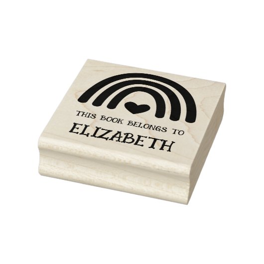 Cute Rainbow Heart Dit boek behoort tot de boekpla Rubberstempel (Stempel)