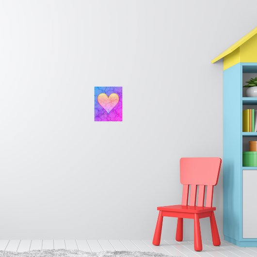 Cute Rainbow Heart Poster (Kinderkamer 1)