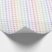Cute Rainbow Hearts Cadeaupapier (Hoek)