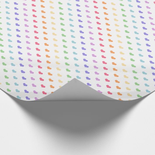Cute Rainbow Hearts Cadeaupapier (Hoek)