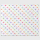 Cute Rainbow Hearts Cadeaupapier (Vlak)