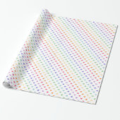 Cute Rainbow Hearts Cadeaupapier (Uitgerold)