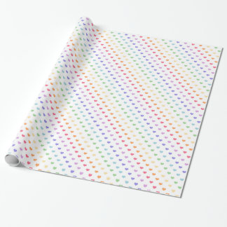 Cute Rainbow Hearts Cadeaupapier