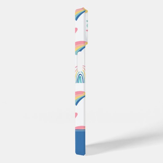 Cute Rainbow Hearts & Clouds Pattern Case-Mate iPhone Case (Achterkant / Rechts)