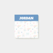 Cute Rainbow Hearts & Clouds Pattern Post-it® Notes (Voorkant)