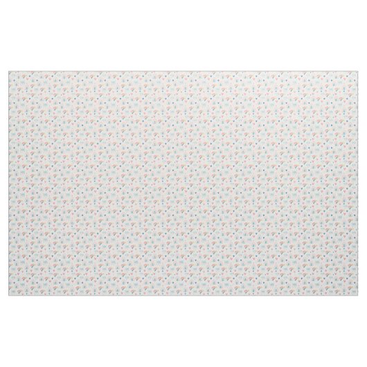 Cute Rainbow Hearts & Clouds Pattern Stof (Yard (91,4 cm))