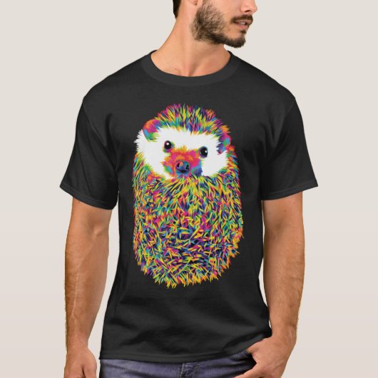 Cute Rainbow Hedgehog T-shirt (Voorkant)