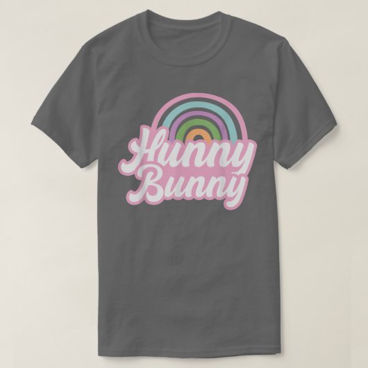 Cute Rainbow Hunny Bunny Eggs Happy Easter Vibes T-shirt (Design voorkant)