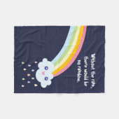 Cute Rainbow Inspirerend en Motivatie Citaat Fleece Deken (Voorkant (Horizontaal))