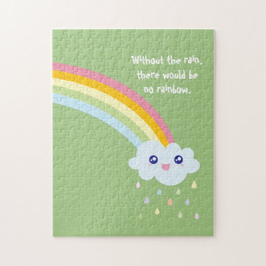 Cute Rainbow Inspirerend en Motivatie Citaat Legpuzzel (Verticaal)
