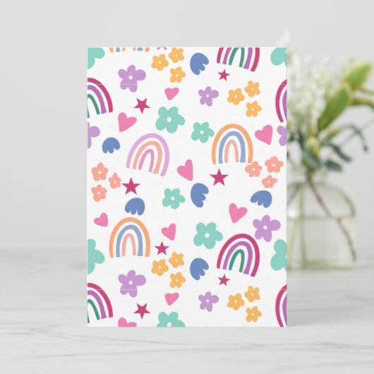 Cute Rainbow Kaart (Staand voorkant)