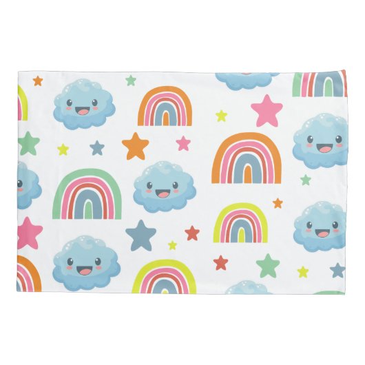 Cute Rainbow Kussensloop (Achterkant)