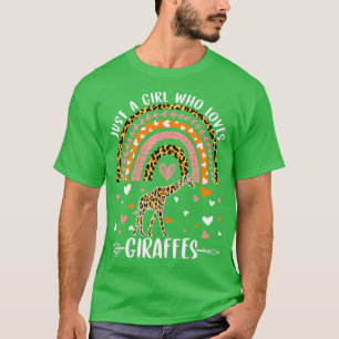 Cute Rainbow Leopard is een meisje dat van Giraffe T-shirt