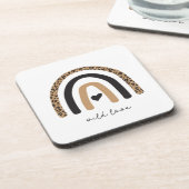 Cute Rainbow Leopard Pattern Bier Onderzetter (Linkerzijde)