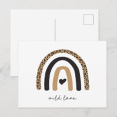 Cute Rainbow Leopard Pattern Briefkaart (Voorkant / Achterkant)