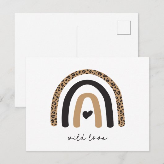 Cute Rainbow Leopard Pattern Briefkaart (Voorkant / Achterkant)