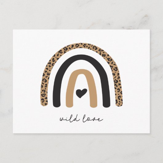 Cute Rainbow Leopard Pattern Briefkaart (Voorkant)