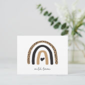 Cute Rainbow Leopard Pattern Briefkaart (Staand voorkant)
