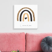 Cute Rainbow Leopard Pattern Canvas Afdruk (Insitu (Woonkamer))