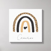 Cute Rainbow Leopard Pattern Canvas Afdruk (Voorkant)