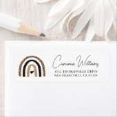 Cute Rainbow Leopard Pattern Etiket (Insitu)