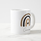 Cute Rainbow Leopard Pattern Grote Koffiekop (Voorkant rechts)