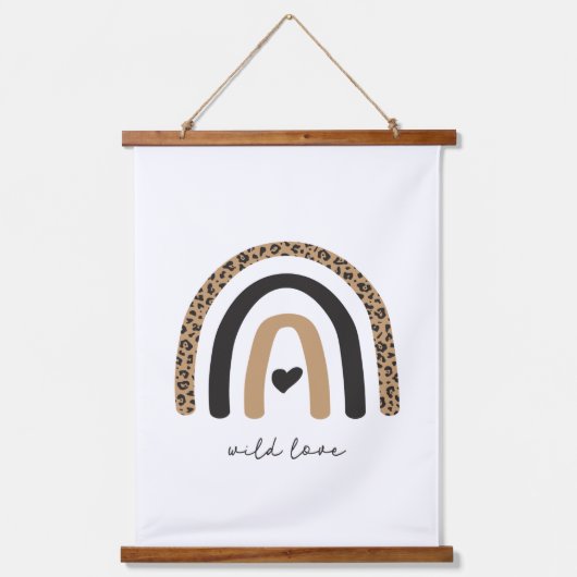 Cute Rainbow Leopard Pattern Hangend Wandkleed (Voorkant)