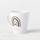 Cute Rainbow Leopard Pattern Latte Mok (Linkerhoek)