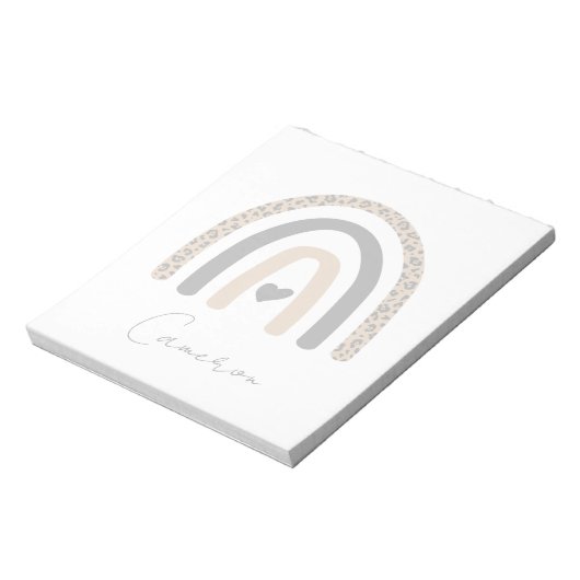 Cute Rainbow Leopard Pattern Notitieblok (Linkerzijde)