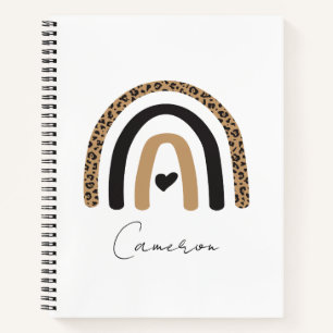 Cute Rainbow Leopard Pattern Notitieboek