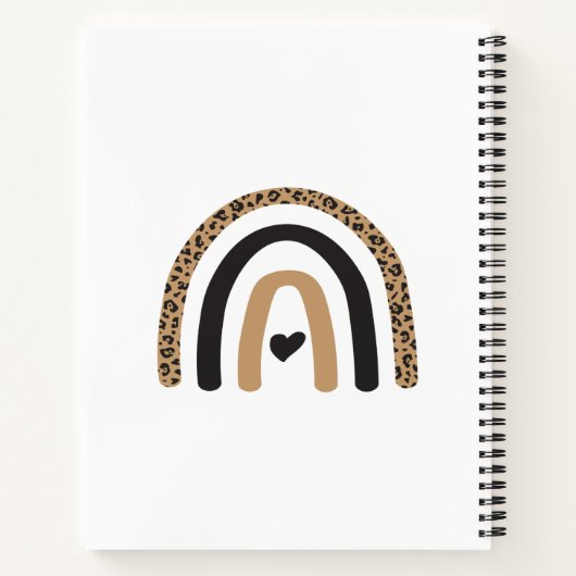 Cute Rainbow Leopard Pattern Notitieboek (Achterkant)