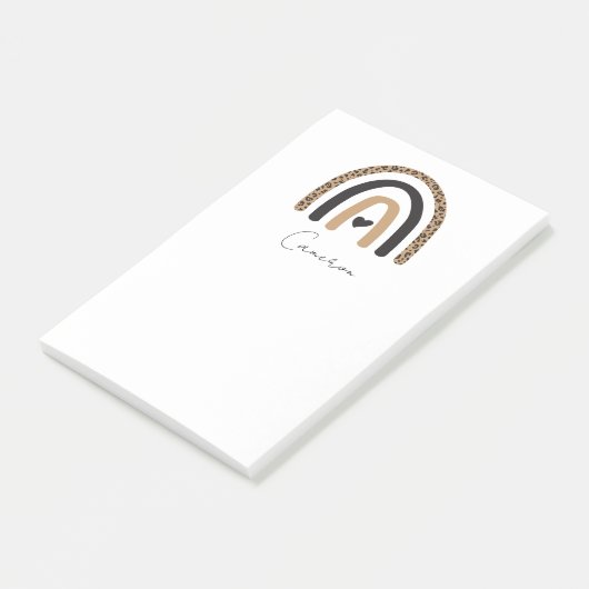 Cute Rainbow Leopard Pattern Post-it® Notes (Schuin)