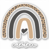 Cute Rainbow Leopard Pattern Sticker (Voorkant)