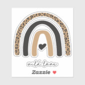 Cute Rainbow Leopard Pattern Sticker (Vel)