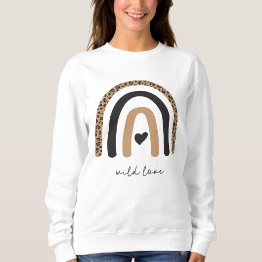 Cute Rainbow Leopard Pattern Trui (Voorkant)
