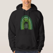 Cute Rainbow Leopard Print Shamrock Lucky St Patri Hoodie (Voorkant)