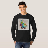 Cute Rainbow Llama Paint Splatter Illustration Col T-shirt (Voorkant volledig)
