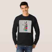 Cute Rainbow Llama Paint Splatter Illustration Col T-shirt (Voorkant volledig)