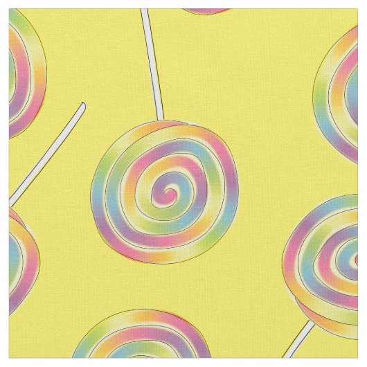 Cute Rainbow Lollipops Kinder Snoep Stof (Close Up)