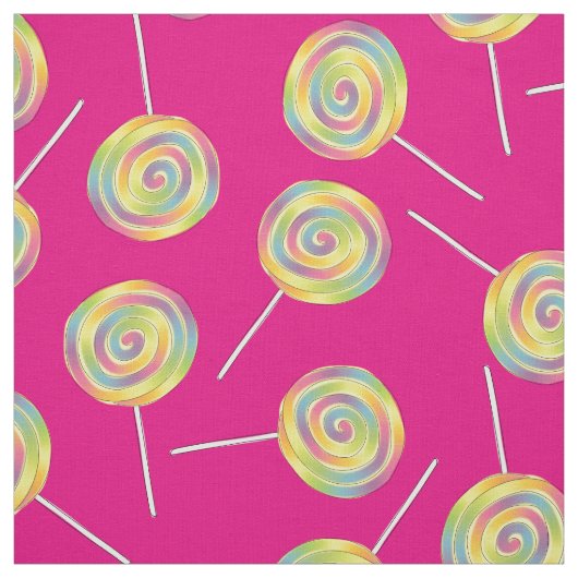 Cute Rainbow Lollipops Kinder Snoep Stof (Swatch)