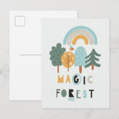 Cute Rainbow Magic Forest Briefkaart (Voorkant / Achterkant)
