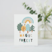 Cute Rainbow Magic Forest Briefkaart (Staand voorkant)