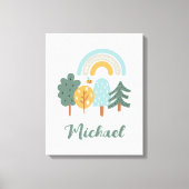 Cute Rainbow Magic Forest Canvas Afdruk (Voorkant)