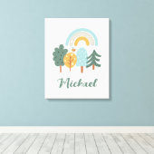 Cute Rainbow Magic Forest Canvas Afdruk (Insitu (Houten vloer))