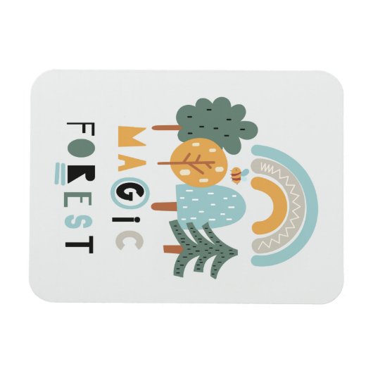 Cute Rainbow Magic Forest Magneet (Horizontaal)