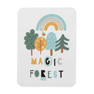 Cute Rainbow Magic Forest Magneet