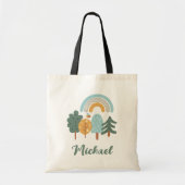 Cute Rainbow Magic Forest Tote Bag (Voorkant)